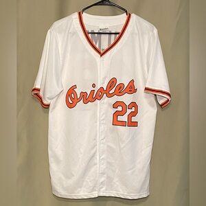 Baltimore Orioles  MLB HOF Pitcher Jim Palmer #22  SGA White and Orange Jersey M